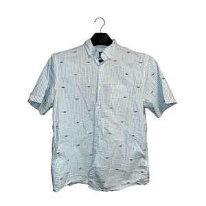 Vineyard Vines Classic Fit Murray Shirt Short Sleeve Button Up Airplanes